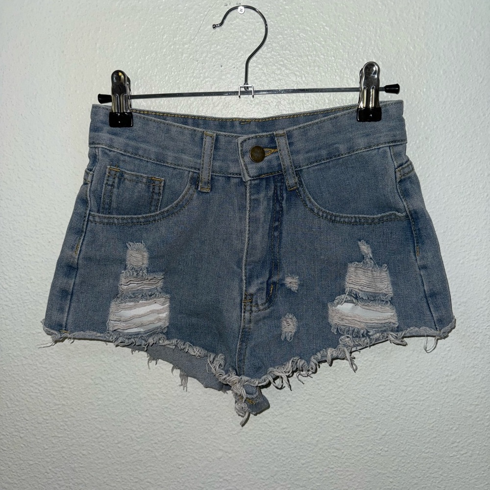 Distressed Denim Women Shorts